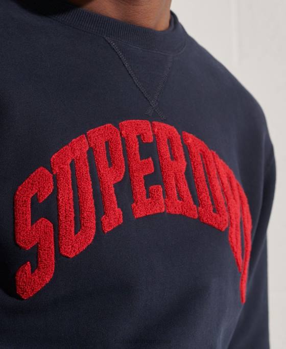 Superdry hanorac sport true varsity crew îmbrăcăminte marina bărbați JX0Z871