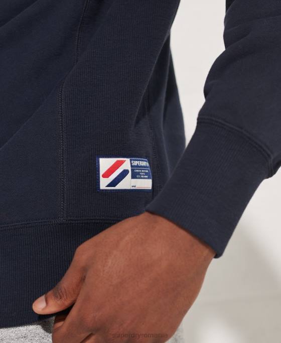 Superdry hanorac sport true varsity crew îmbrăcăminte marina bărbați JX0Z871