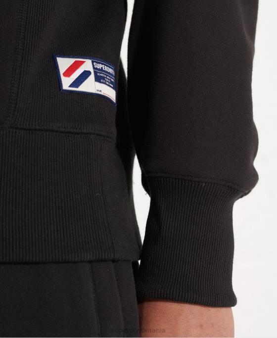 Superdry hanorac sportstyle esențial cu gâtul rotund îmbrăcăminte negru bărbați JX0Z814