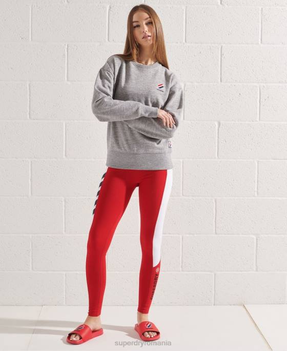 Superdry hanorac sportstyle essential pentru echipaj îmbrăcăminte gri deschis femei JX0Z5931