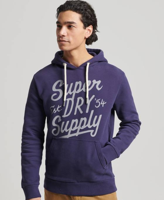 Superdry hanorac stil script vintage îmbrăcăminte marina bărbați JX0Z882