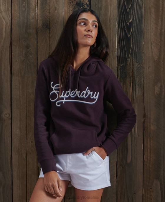Superdry hanorac super moale îmbrăcăminte Violet femei JX0Z6180