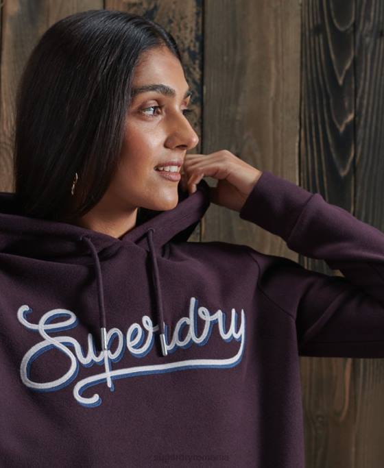 Superdry hanorac super moale îmbrăcăminte Violet femei JX0Z6180