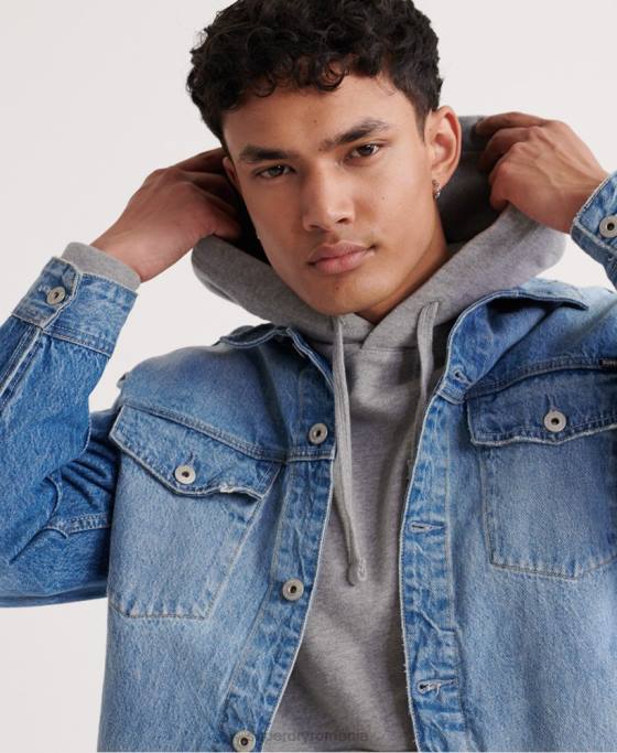 Superdry hanorac superstat îmbrăcăminte gri bărbați JX0Z902