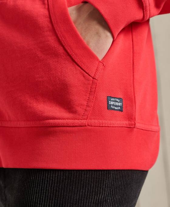 Superdry hanorac superstate cu fermoar îmbrăcăminte roșu femei JX0Z3506