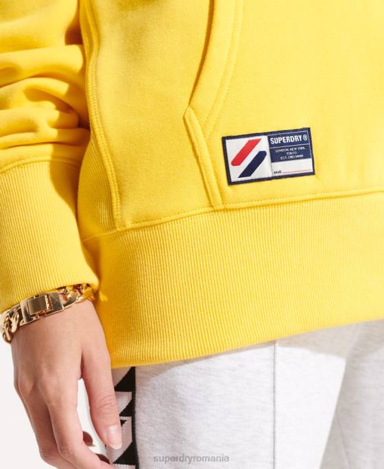 Superdry hanorac supradimensionat aplicat îmbrăcăminte galben femei JX0Z5992