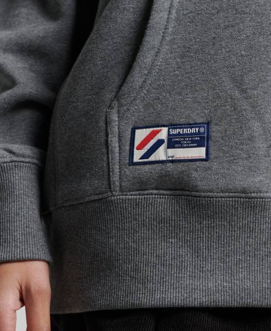 Superdry hanorac supradimensionat aplicat îmbrăcăminte gri inchis femei JX0Z3390