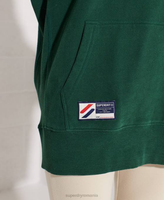 Superdry hanorac supradimensionat city college îmbrăcăminte verde femei JX0Z5993
