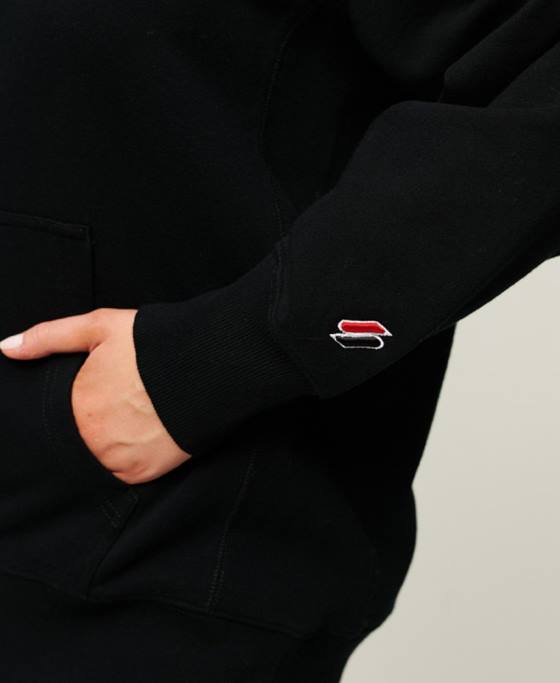 Superdry hanorac supradimensionat code heraldry îmbrăcăminte negru femei JX0Z1982