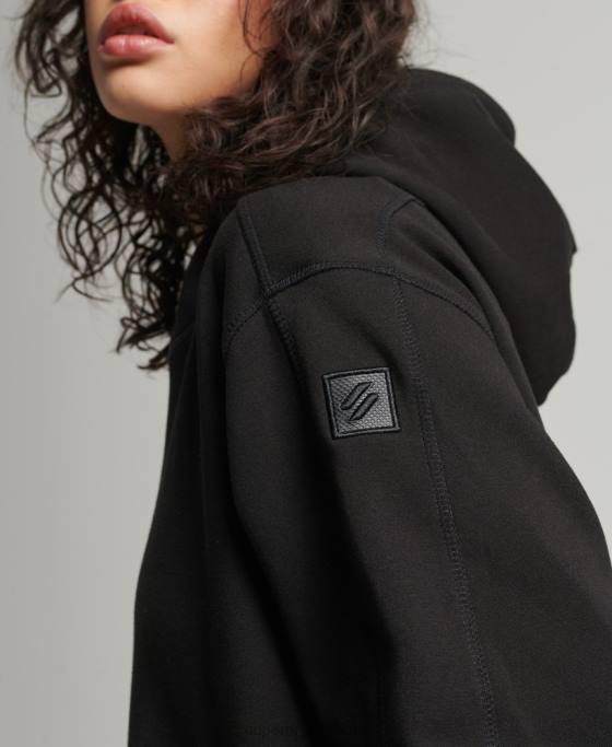 Superdry hanorac supradimensionat code tech îmbrăcăminte negru femei JX0Z5789