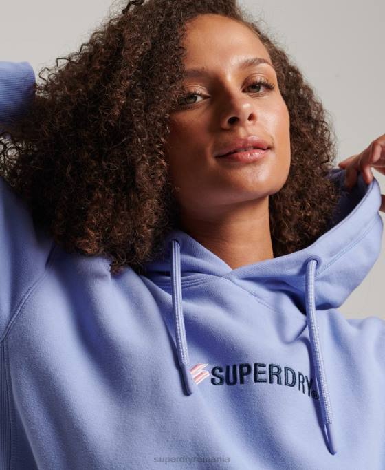 Superdry hanorac supradimensionat cu aplicație cu logo îmbrăcăminte Violet femei JX0Z3442