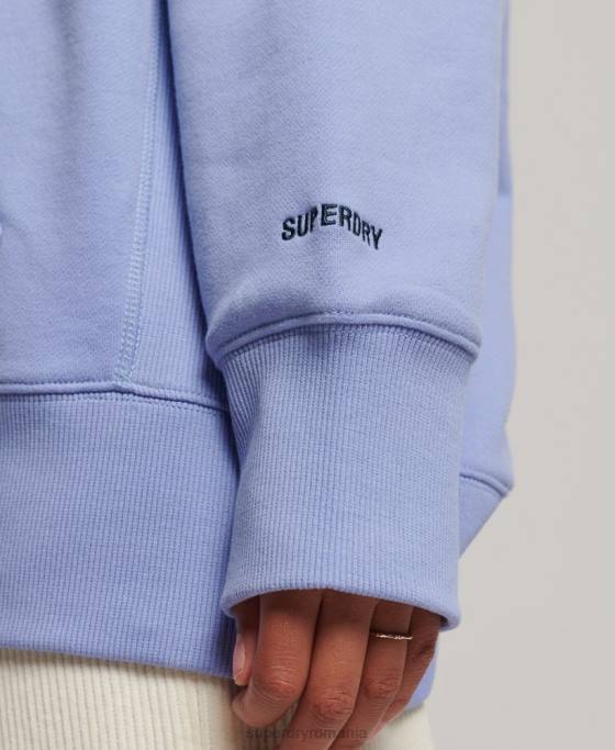 Superdry hanorac supradimensionat cu aplicație cu logo îmbrăcăminte Violet femei JX0Z3442
