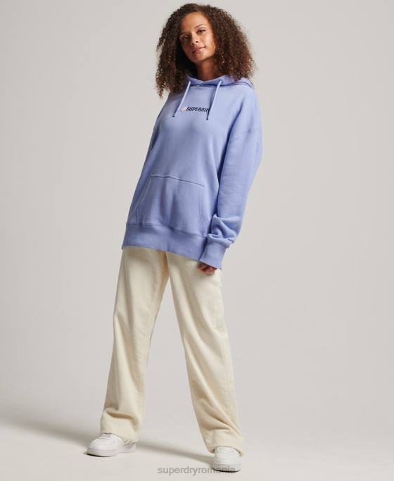 Superdry hanorac supradimensionat cu aplicație cu logo îmbrăcăminte Violet femei JX0Z3442