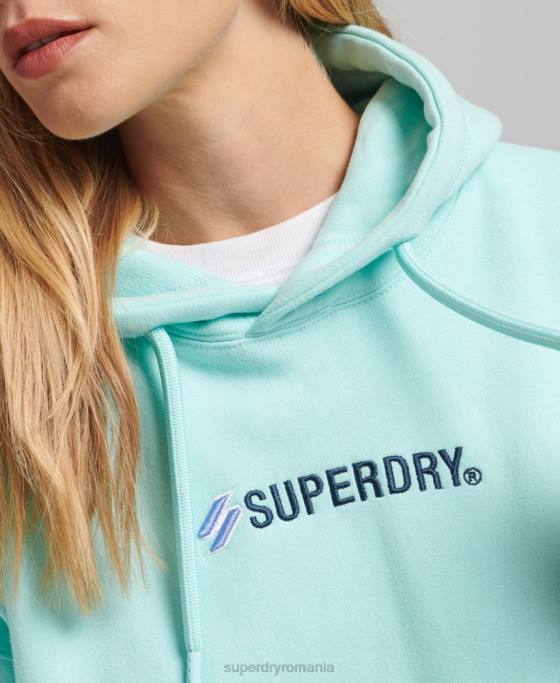 Superdry hanorac supradimensionat cu aplicație cu logo îmbrăcăminte albastru femei JX0Z3434