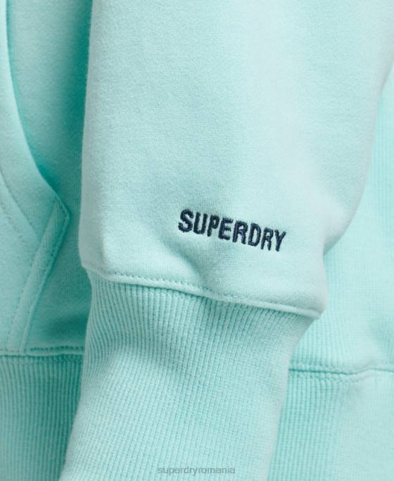 Superdry hanorac supradimensionat cu aplicație cu logo îmbrăcăminte albastru femei JX0Z3434