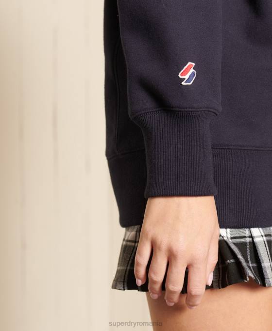 Superdry hanorac supradimensionat cu aplicații cod îmbrăcăminte marina femei JX0Z5962