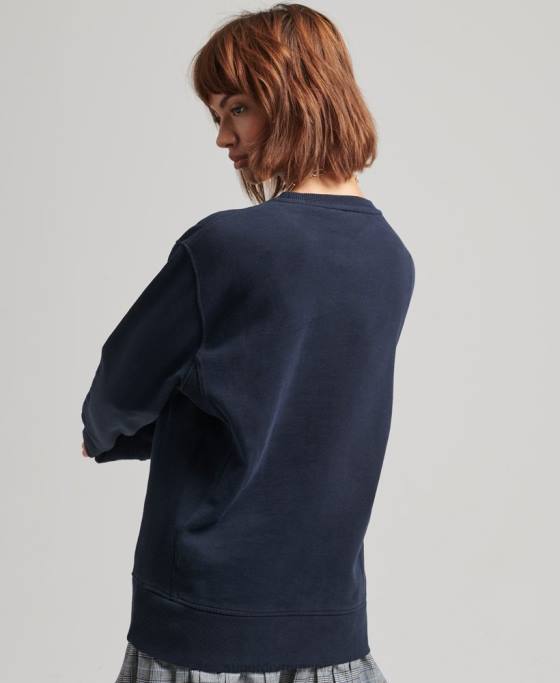 Superdry hanorac supradimensionat cu grafic pentru colegiu îmbrăcăminte marina femei JX0Z6161