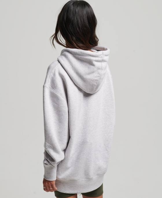Superdry hanorac supradimensionat cu grafic script îmbrăcăminte gri femei JX0Z5801