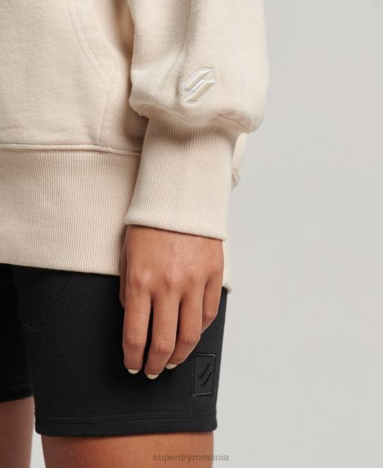 Superdry hanorac supradimensionat cu logo heritage code îmbrăcăminte cremă femei JX0Z5911