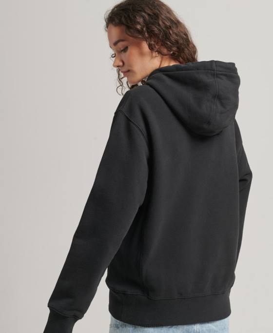 Superdry hanorac supradimensionat cu logo semitonal cod îmbrăcăminte negru femei JX0Z5791