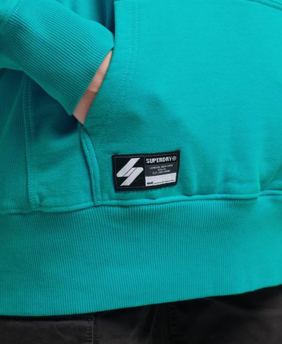 Superdry hanorac supradimensionat cu logo-ul semiton îmbrăcăminte albastru femei JX0Z5933