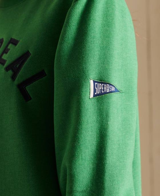 Superdry hanorac supradimensionat cu logo vintage source crew îmbrăcăminte verde femei JX0Z6142