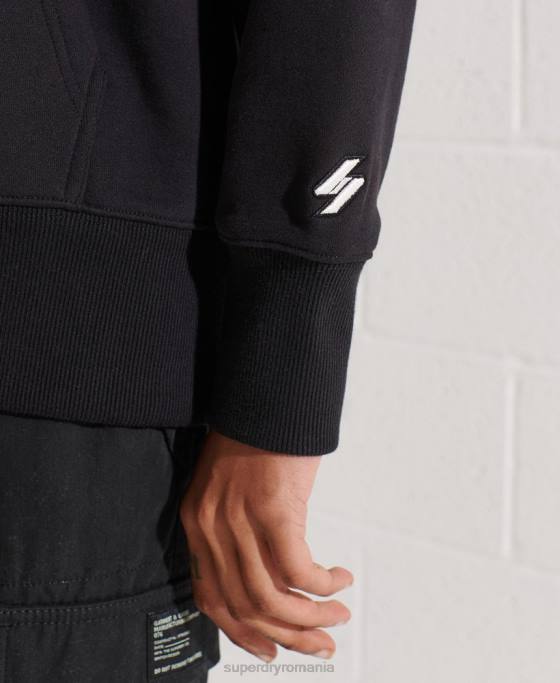 Superdry hanorac supradimensionat cu micro logo îmbrăcăminte negru femei JX0Z5843