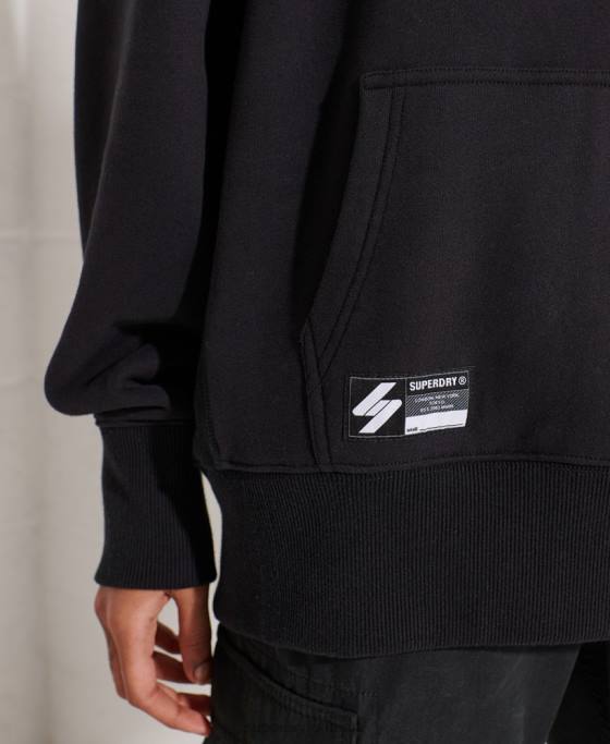 Superdry hanorac supradimensionat cu micro logo îmbrăcăminte negru femei JX0Z5843