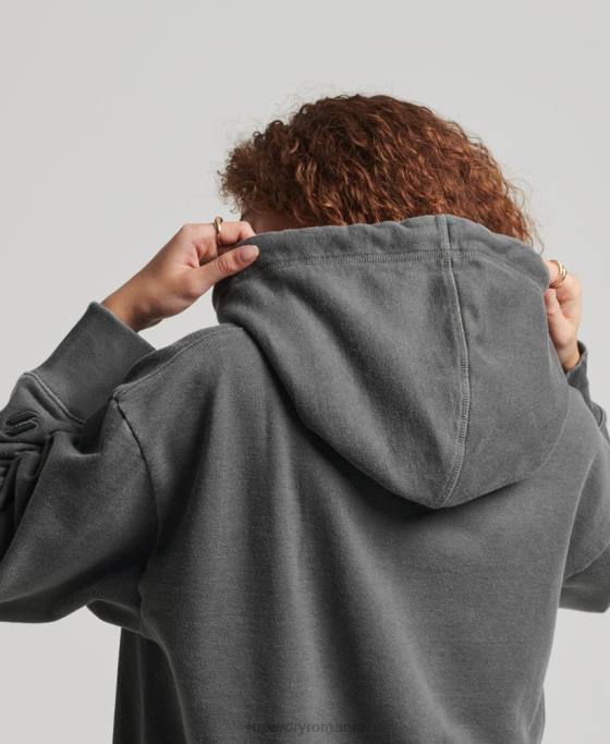 Superdry hanorac supradimensionat cu vopsea vestimentară îmbrăcăminte negru femei JX0Z5950
