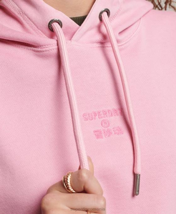 Superdry hanorac supradimensionat cu vopsea vestimentară îmbrăcăminte roz femei JX0Z3450