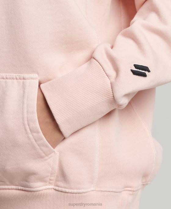 Superdry hanorac supradimensionat cu vopsea vestimentară îmbrăcăminte roz femei JX0Z5775