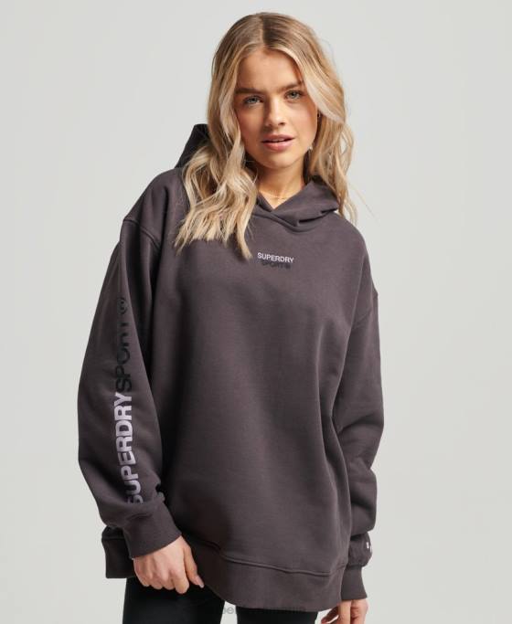 Superdry hanorac supradimensionat de bază îmbrăcăminte gri femei JX0Z3394