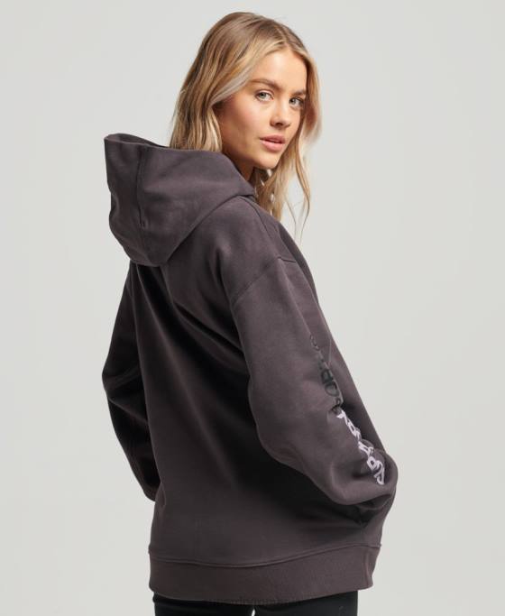 Superdry hanorac supradimensionat de bază îmbrăcăminte gri femei JX0Z3394