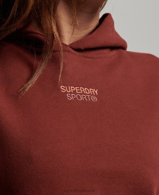 Superdry hanorac supradimensionat de bază îmbrăcăminte maro femei JX0Z3392