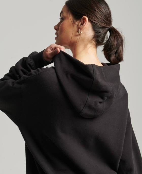 Superdry hanorac supradimensionat de bază îmbrăcăminte negru femei JX0Z5988