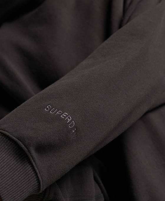Superdry hanorac supradimensionat de bază îmbrăcăminte negru femei JX0Z5988
