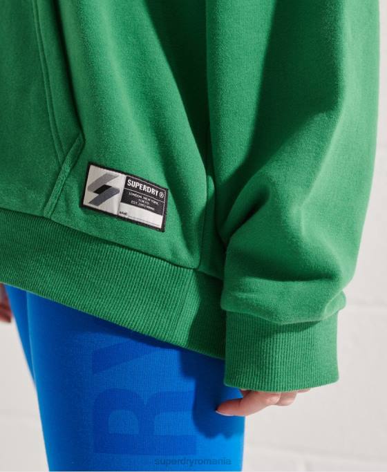 Superdry hanorac supradimensionat de franciză modernă îmbrăcăminte verde femei JX0Z6052