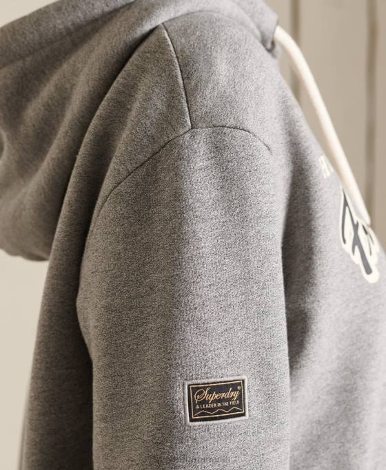 Superdry hanorac supradimensionat de munte patrimoniu îmbrăcăminte gri deschis femei JX0Z3469