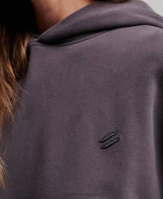 Superdry hanorac supradimensionat din bumbac organic îmbrăcăminte Violet femei JX0Z6032