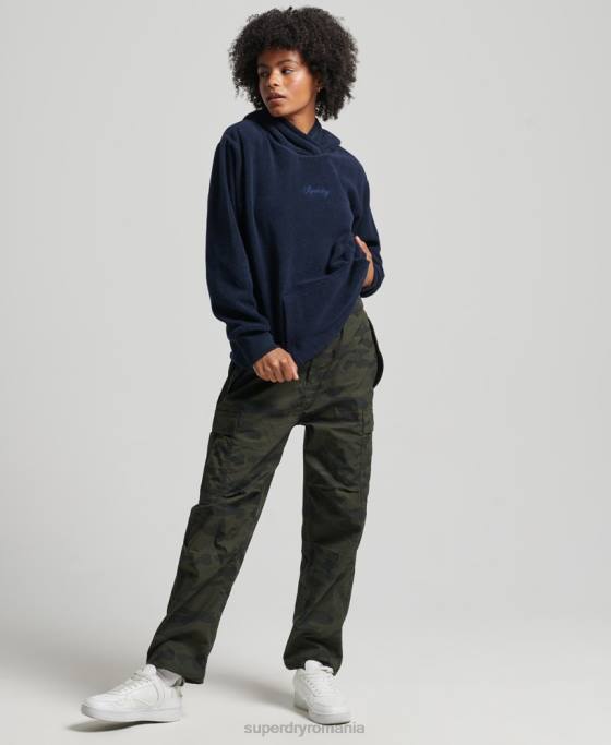Superdry hanorac supradimensionat din fleece grafic îmbrăcăminte marina femei JX0Z5920