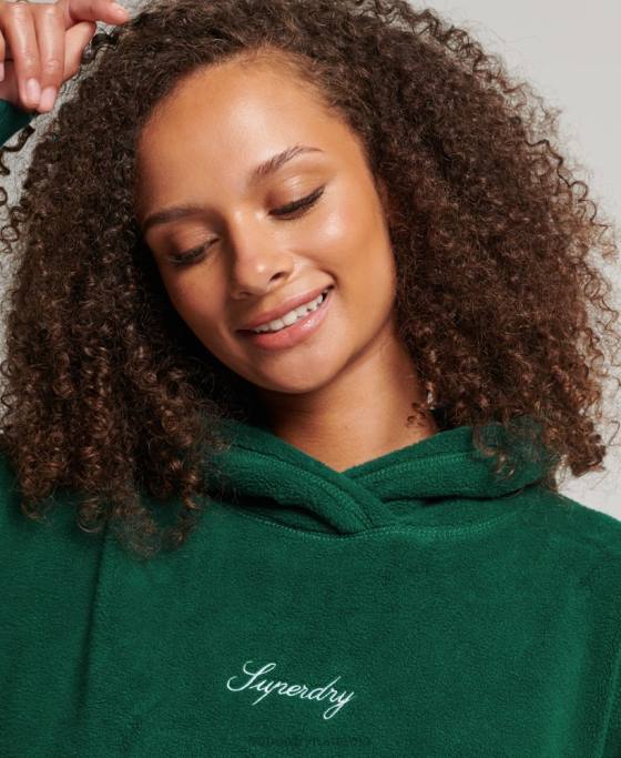 Superdry hanorac supradimensionat din fleece grafic îmbrăcăminte verde femei JX0Z5919