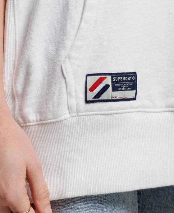 Superdry hanorac supradimensionat esențial din bumbac organic îmbrăcăminte alb femei JX0Z5768