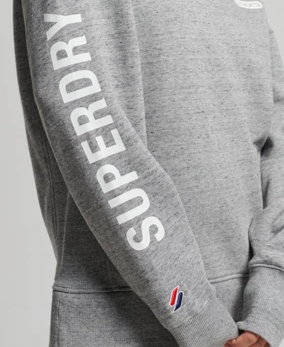 Superdry hanorac supradimensionat pentru colegiu cu jumătate de fermoar îmbrăcăminte gri deschis femei JX0Z6041