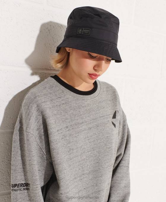 Superdry hanorac supradimensionat pentru echipaj îmbrăcăminte gri deschis femei JX0Z5966