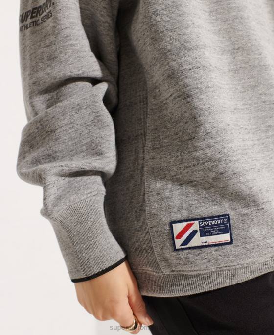 Superdry hanorac supradimensionat pentru echipaj îmbrăcăminte gri deschis femei JX0Z5966