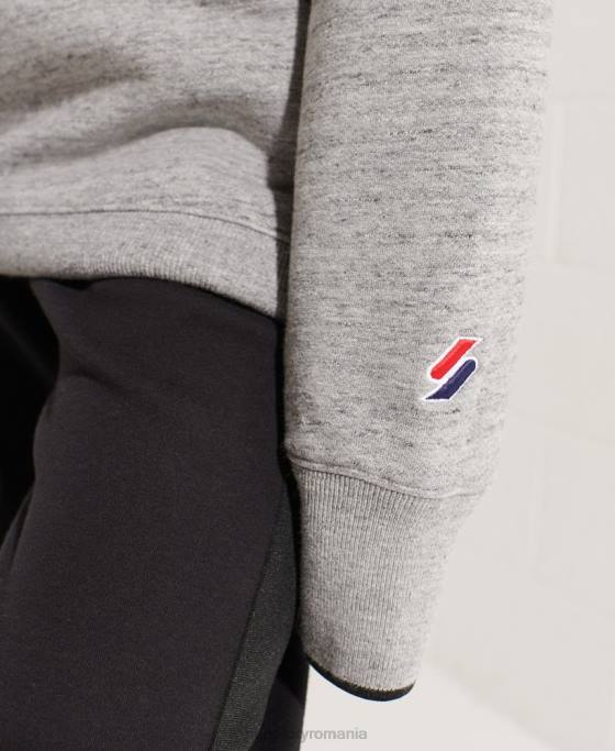 Superdry hanorac supradimensionat pentru echipaj îmbrăcăminte gri deschis femei JX0Z5966