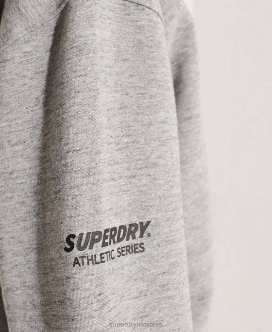 Superdry hanorac supradimensionat pentru echipaj îmbrăcăminte gri deschis femei JX0Z5966