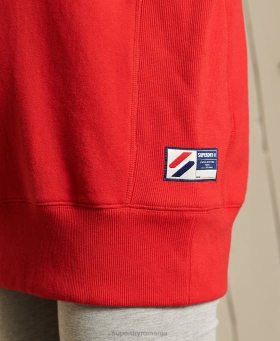 Superdry hanorac supradimensionat pentru echipaj îmbrăcăminte roșu femei JX0Z5961