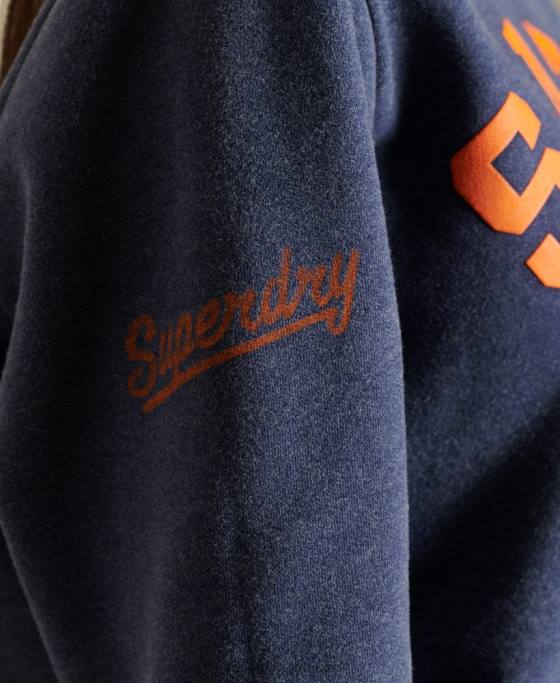 Superdry hanorac supradimensionat pentru echipajul de atletism îmbrăcăminte albastru femei JX0Z6054