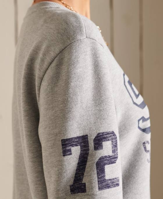 Superdry hanorac supradimensionat pentru echipajul de atletism îmbrăcăminte gri femei JX0Z6169